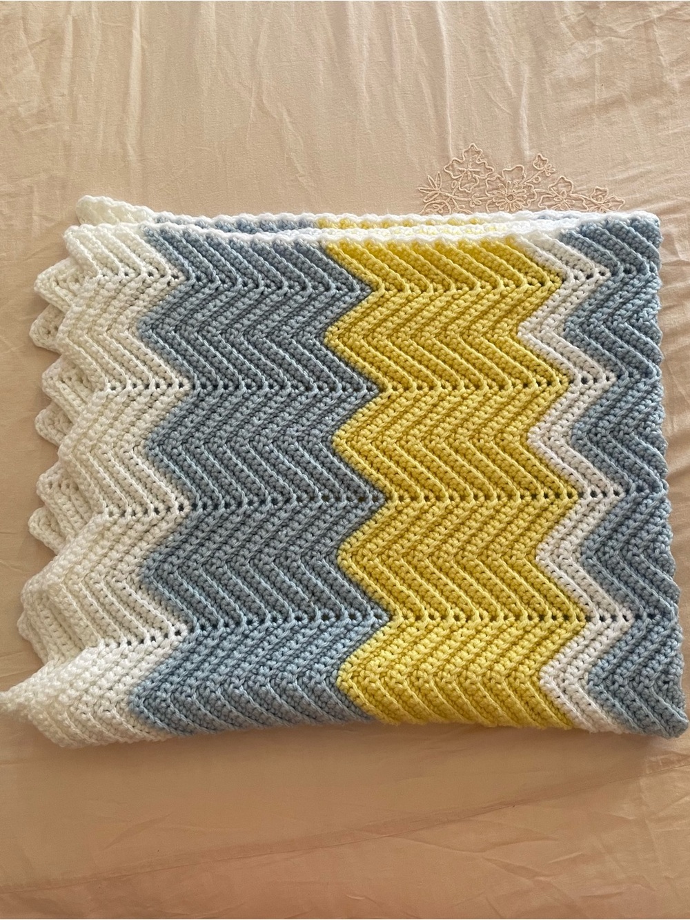 Very Soft Hand Crocheted Baby Blanket